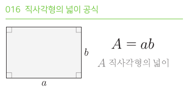 직사각형의 넓이 공식