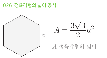 정육각형의 넓이 공식