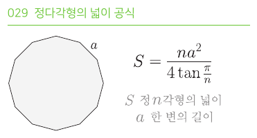 정다각형의 넓이 공식