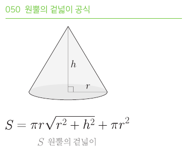 원뿔의 겉넓이 공식