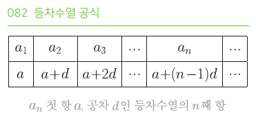 등차수열 공식