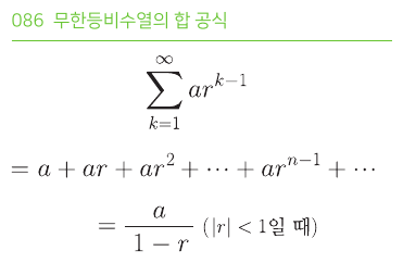 무한등비수열의 합 공식