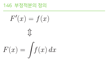 부정적분의 정의