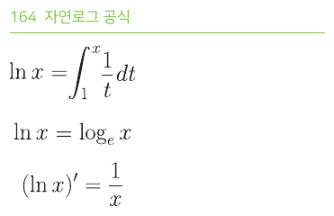 자연로그 공식